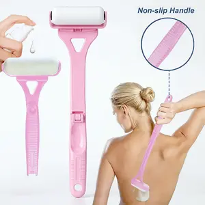 Back and body lotion applicator, upgraded long handle with foldable design, reusable foam roller, suitable for liquid creams, sunscreens, and ointments; Portable body care tool; body brush.bridal shower gift.#TikTokShopDealsforYouDays