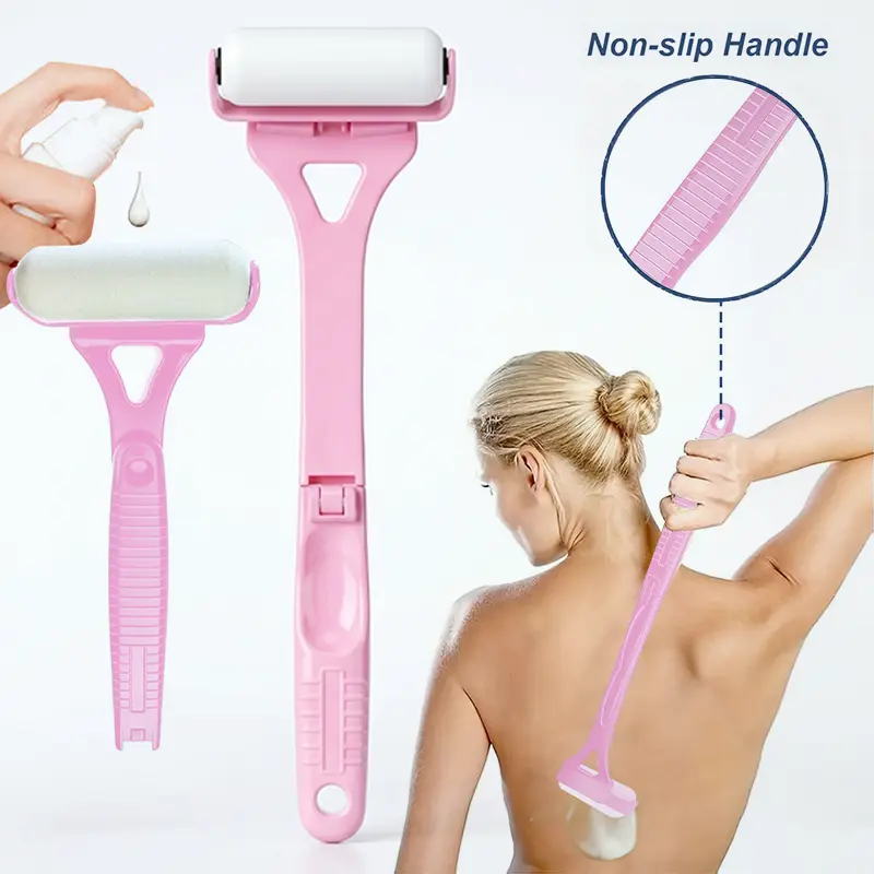 Back and body lotion applicator, upgraded long handle with foldable design, reusable foam roller, suitable for liquid creams, sunscreens, and ointments; Portable body care tool; body brush.bridal shower gift.#TikTokShopDealsforYouDays