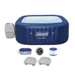 Bestway Coleman Hawaii AirJet Hot Tub with 2 Pack SaluSpa Non Slip Spa Seat