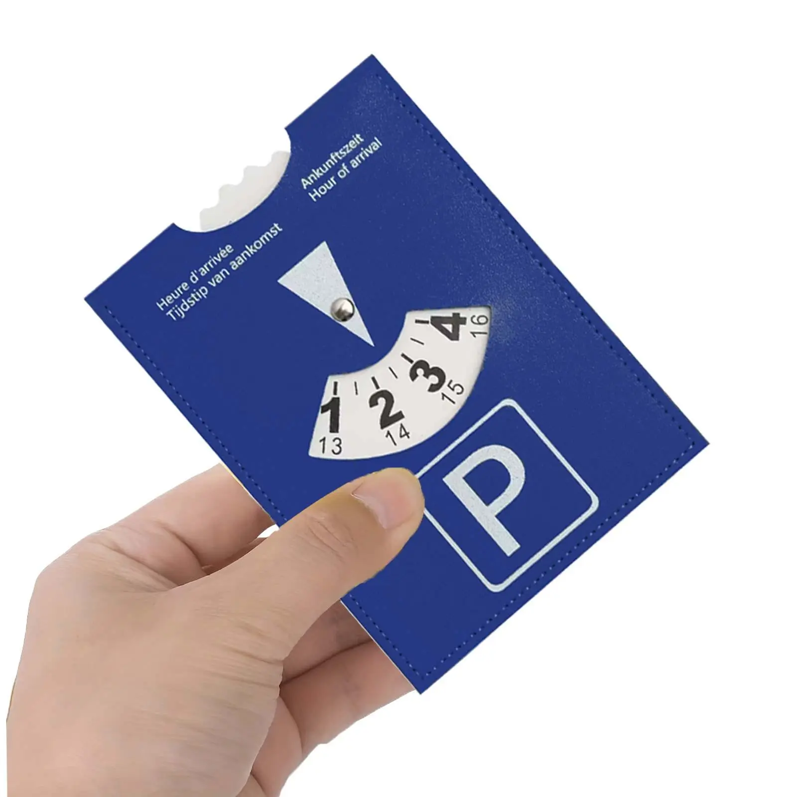 11×15cm Blue Parking Disc – Soft Touch PU Leather, Vehicle Accessory, Premium Look, Sleek Design, Auto Accessory, Vehicle