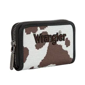Wrangler Western Cowprint Small Wallet for Women Durable Design for Everyday Use