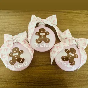 Gingerbread Pinkmas Ornaments for Festive Home Decor