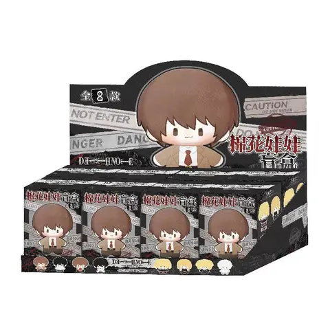 Death Note Anime Cotton Plush Chibi Figurine Collectible Item - Mini Blind Bag Mystery Mix Pack, Blindbags Surprise Set with Light Yagami, L, Misa, Mello, Near (8 Multiple Styles)
