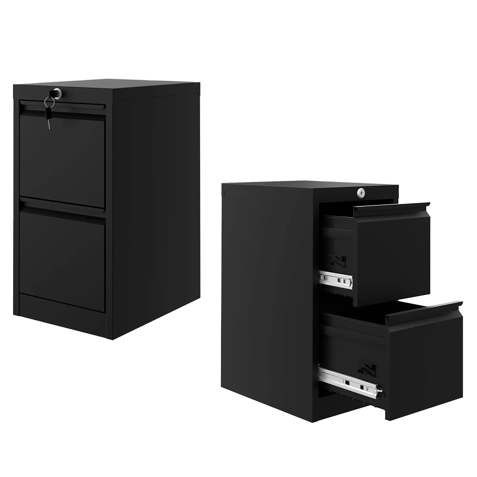 Garvee Upgraded-Vertical File Cabinet, 2-Drawer Lockable Metal Filing Cabinet, Fits Letter, Legal Size Documents, Heavy Duty Storage, Easy Assembly, for Home, Office