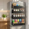 Stainless Steel Durable Adjustable Organiser - Rectangular Humidity-Ready Vertical Storage Racks for Kitchen Sauces, Beverages, with Easy Access & Super Convenient Storage Organization (Home Goods)