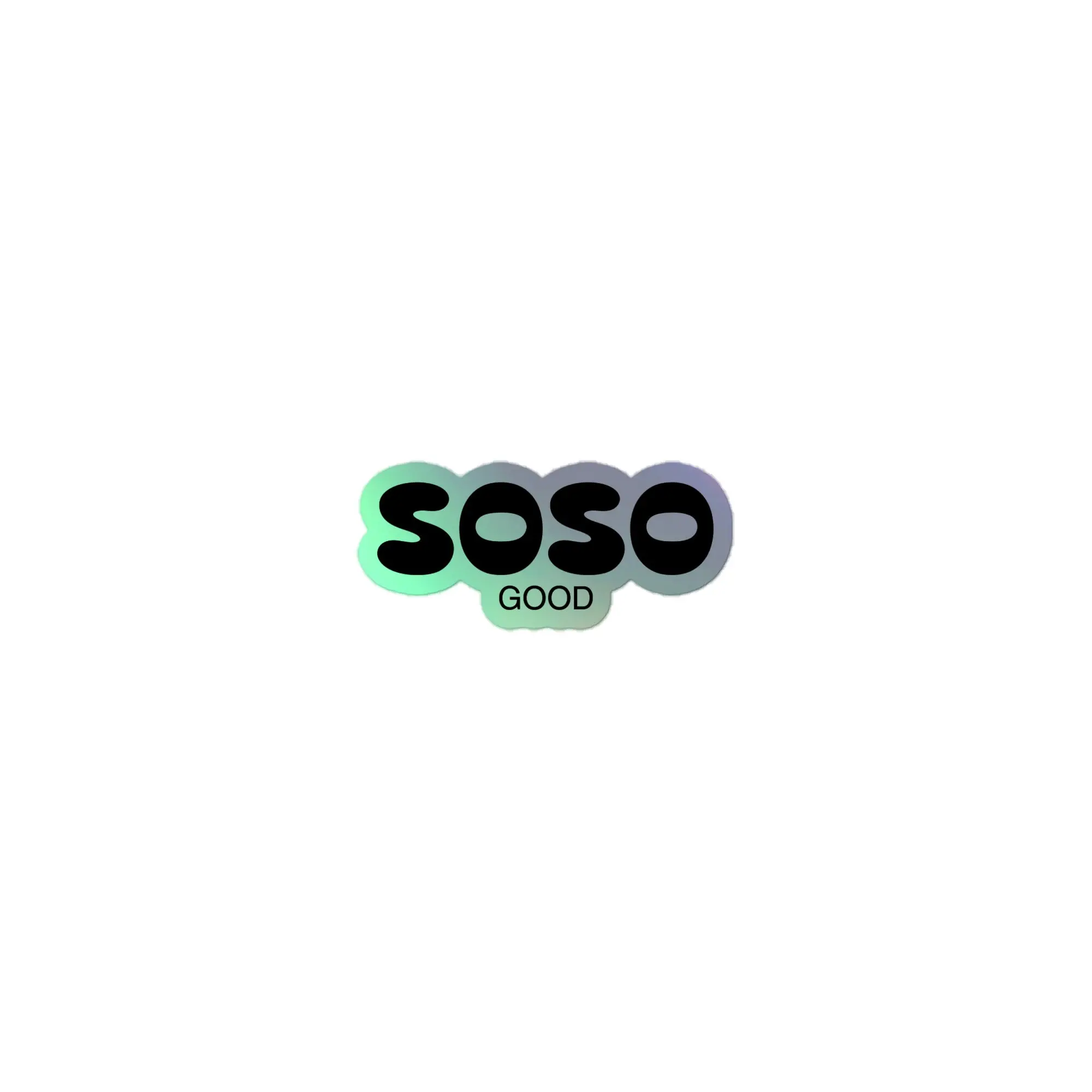 Sosogood Logo Black Holographic Sticker