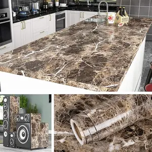 Marble Peel and Stick Countertops Waterproof Desk Cover Cabinet Vinyl Countertop Wrap Renter Friendly Laminate 15.8x78.8