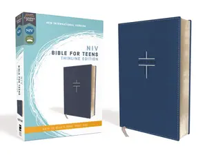 NIV, Bible for Teens, Thinline Edition, Leathersoft, Blue, Red Letter, Comfort Print by Zondervan [Leatherbound Book]