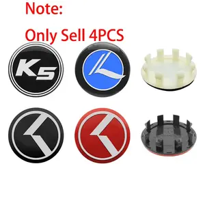 4PCS 58mm Car Wheel Center Hub Caps Rim Cover Emblem Badge Accessories For KIA KN Rio 3 4 K3 K5 K9 KN Sportage Ceed Cerato Sorento Optima Forte Stonic Soul EV6 Vehicle Exterior Decoration