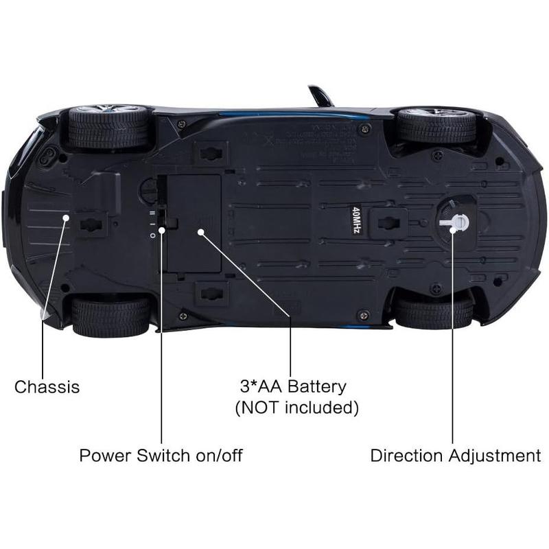 Remote Control Car, 1:14 BMW i8 Radio Remote Control Racing RC Toy Car Model Vehicle, Open Doors by RC, MattBlack.