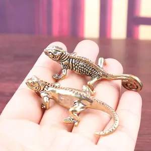 Vintage Brass Lizard Statue, Antique Craftsmanship Home Decor Accent, Home Decor Ornament, Perfect Gift for Holidays & Seasons, Unique Art Piece