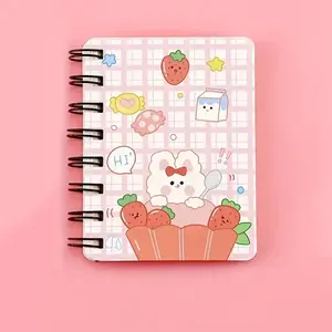 Cute Cartoon Coil Notebook, High-Quality Animal Oil Painting Mini Journal, Student Pocket Travel Diary, School Reward Study Supplies