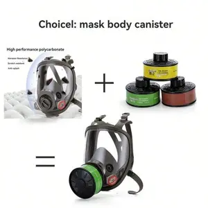 Protective Respirator Mask for Dust, Chemicals and Pesticides, Ideal for Painting, Renovation and Mining, Full Face Safety Shield