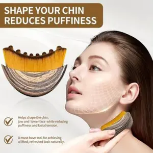 Single-Use Manual Lymphatic Cleansing Brush, Suitable for Sensitive Skin & Lymphedema, Oval Design with Bristles, Easy to Use, Plastic Material, Chin Reducer