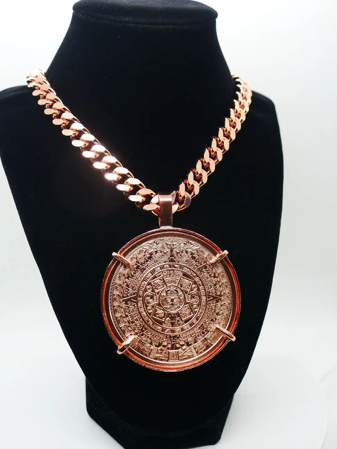 Aztec Coin Medallion- Pure Copper Necklace- 29th Dimension Jewelry