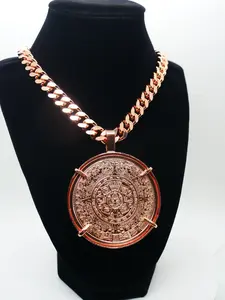 Aztec Coin Medallion- Pure Copper Necklace- 29th Dimension Jewelry