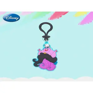 1PC Disney Officially Licensed Ursula Soft Touch Bag Clip The Little Mermaid Anime Character Keychain Cute for Women Accessories Key Chain for Bags Key Ring Gifts for New Year Christmas must have charm