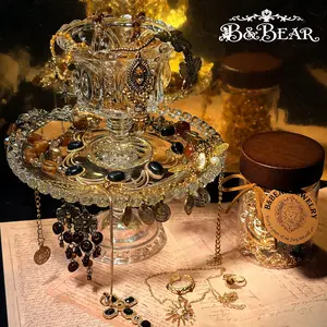 B&Bear favorite Gold Vintage Mystery Jewelry Jar - 12/22/42PCS Mix Box Gift for Her, Bracelets for Women Tarnish Proof Jewelry Stainless Steel Jewelry Y2K Jewelry Boujee Gifts for Women