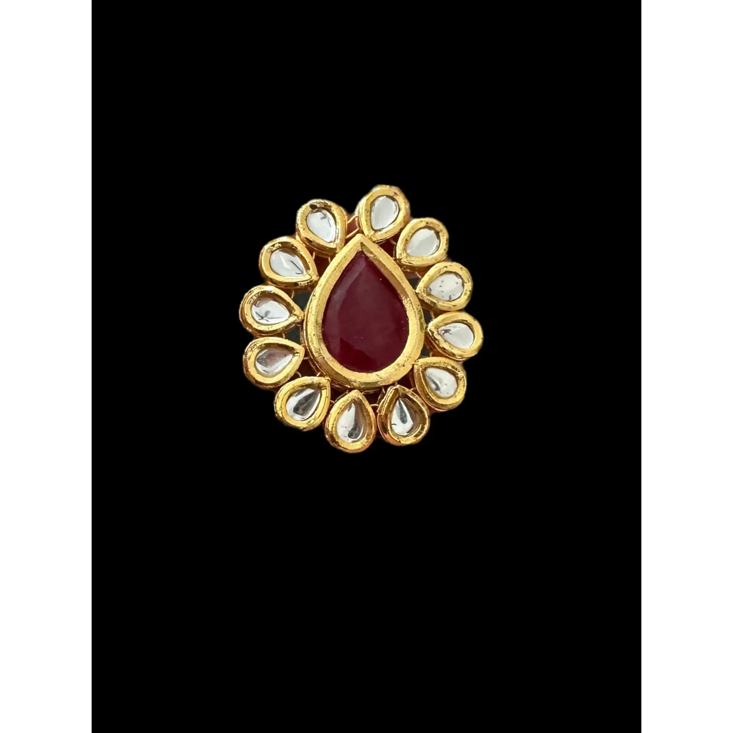 DJR122 Kundan statement ring ( READY TO SHIP )