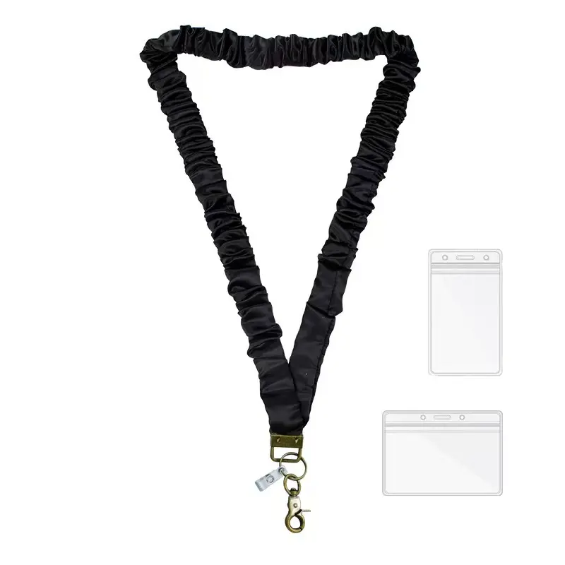 Professional Elastic Work Lanyard, Adjustable Comfort Fit, Hardware, Durable Design, All-Day Office Wear, ID Holder, Id Badge Holder, Removable Cardholder, Office Supplies
