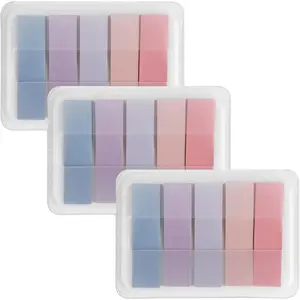 300 Pieces Transparent Sticky Notes Tabs with 3 Cases-5 Light Pastel Colors - 1.8” x 0.4” - 60 Pieces Pop Up Index Tabs - Book Flags for Annotating - Book Sticky Tabs