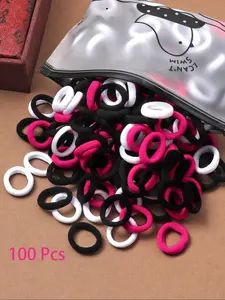 Solid Color Hair Ties, High Stretch Hair Ties, Hair Accessories for Women & Girls, Minimalist Headwear Suitable for Thick Hair