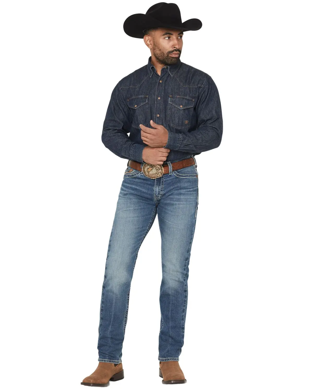 Ariat Men's Men'S M8 Zane Medium Wash Modern Slim Stretch Denim Jeans - 10065920