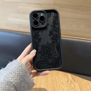 Floral Pattern Phone Case, Anti-drop Cellphone Protective Case, Total Protective Shockproof Mobile Phone Cover for iPhone, Casing
