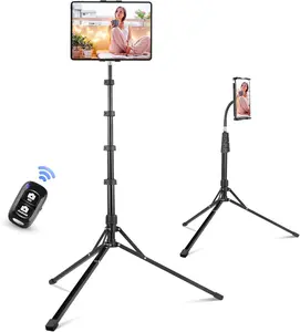 Adjustable Tripod Stand, 67 Height, Tablet Holder for iPad mini/Air/Pro, Kindle, , Smartphones, 4.7-12.9 Devices