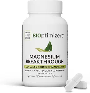 Magnesium Breakthrough Complex Supplement 500 mg per Serving 7 Bioavailable Forms for Brain Heart Health Vegan Gluten-Free