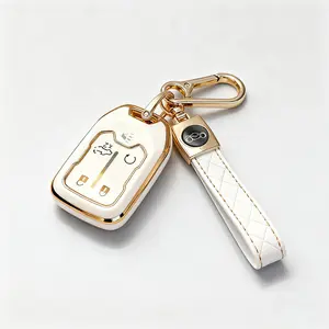 Key Fob Shell Case for Chevy Silverado 2022 2021 2020 2019 and GMC Sierra 1500 2500HD 3500HD 5 Button Keyless Entry Remote Control Smart Car Key Fob Cover