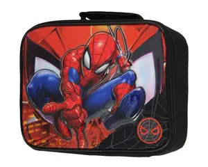 Marvel Spiderman Raised Design Lunch Box Insulated Superhero Lunch Bag Spider-Man Lunch Tote 10"
