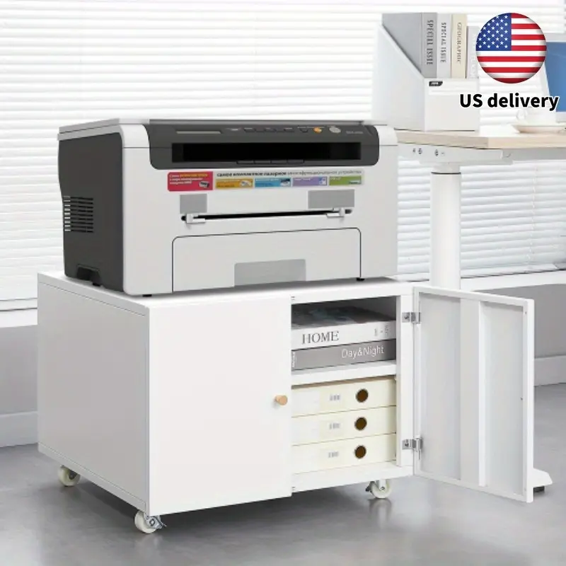 New Office Furniture Copier Cabinet White 2 Door Steel Copier 3D printing equipment