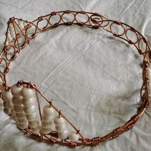 Adjustable  Copper Crown with your choice of crystals with three pyramids for the crystals sit