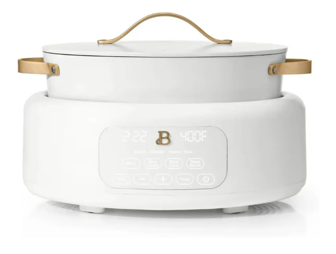 Beautiful 10-in-1 Electric Multi-Cooker by Drew Barrymore, 6-quart, digital display, 10 cooking functions, non-stick pot, easy one-touch control