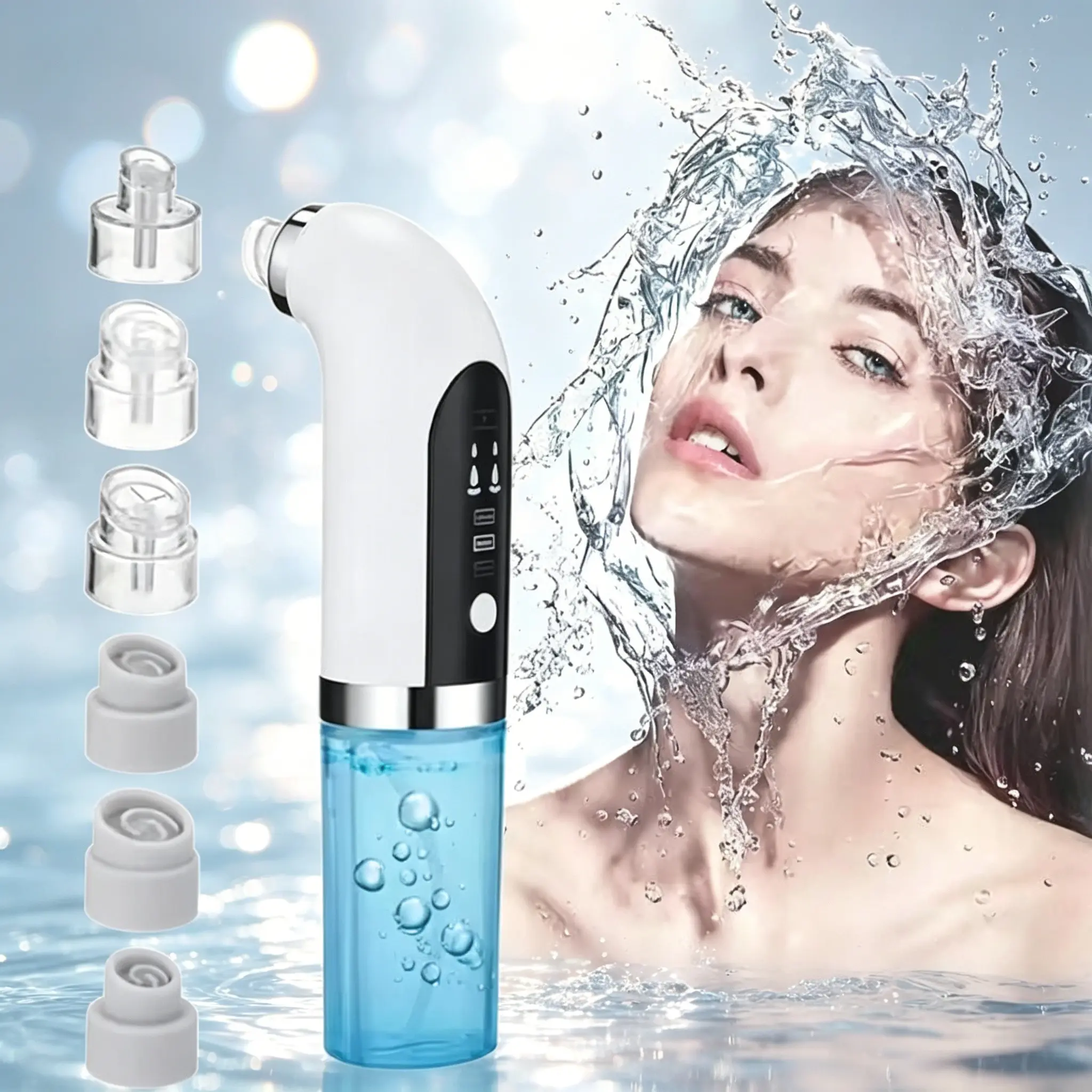 Premium Electric Blackhead Remover, Minimalist Pore Cleansing Device, Adjustable Suction, Rechargeable, Gentle on Skin, Daily Facial Care
