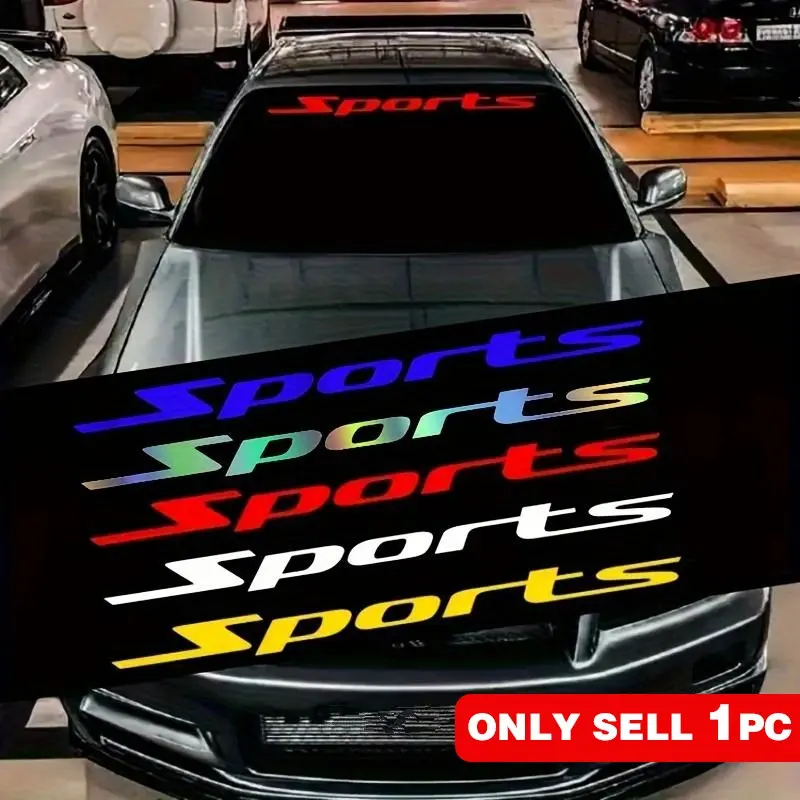 Reflective Windshield Decal for Cars, Front & Rear Window Decoration, Durable Weatherproof Design, Easy Application, Car Decals, Windshield Sticker, Universal Car Sticker, Car Vehicle Decoration, Stickers for Cars, Decals for Vehicles