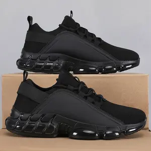 Shipment from local warehouse in the United States 2026 Spring and Summer New Breathable Mesh Sports and Leisure Shoes Lightweight Thick soled Running Shoes Fashion Skateboarding Shoes Versatile Small Black Shoes Anti slip Work Shoes