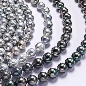 LiushaBay saltwater culture pearls South Sea Pearl  black silver blue Loose Pearl diy pearl necklaces semi finished pearl