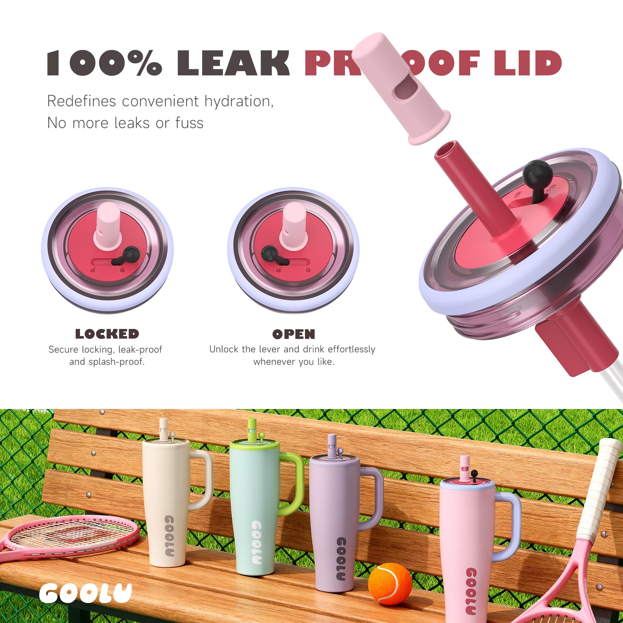 Brand Goolu 40 oz QA1 Tumbler with Handle and Straw Lid, Insulated Stainless Steel Travel Mug for Women and men, Spill-Proof Cup