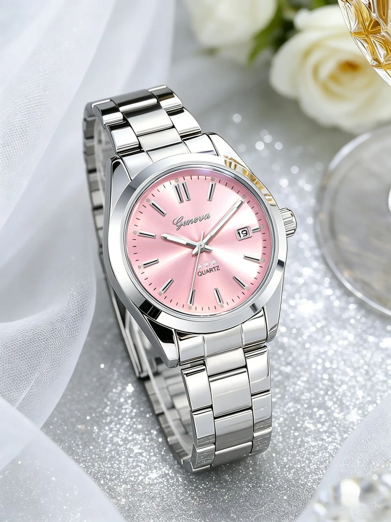 Circular Pointer Quartz Watch, Fashionable Wristwatch, Stylish Watch, Casual Analog Watch, Analog Wristwatches, Stainless Steel Strap, Perfect Gift for Him, Birthday Present, Durable and Precise Design, Unisex