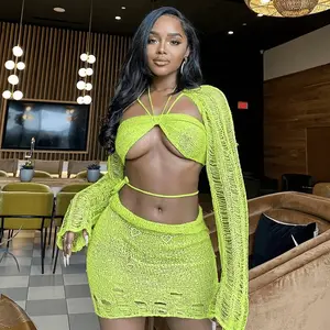 Paradise Found Knitted Skirt Set