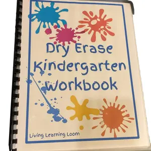 Living Learning Loom Dry-Erase Kindergarten Workbook - Eco-Friendly and Reusable