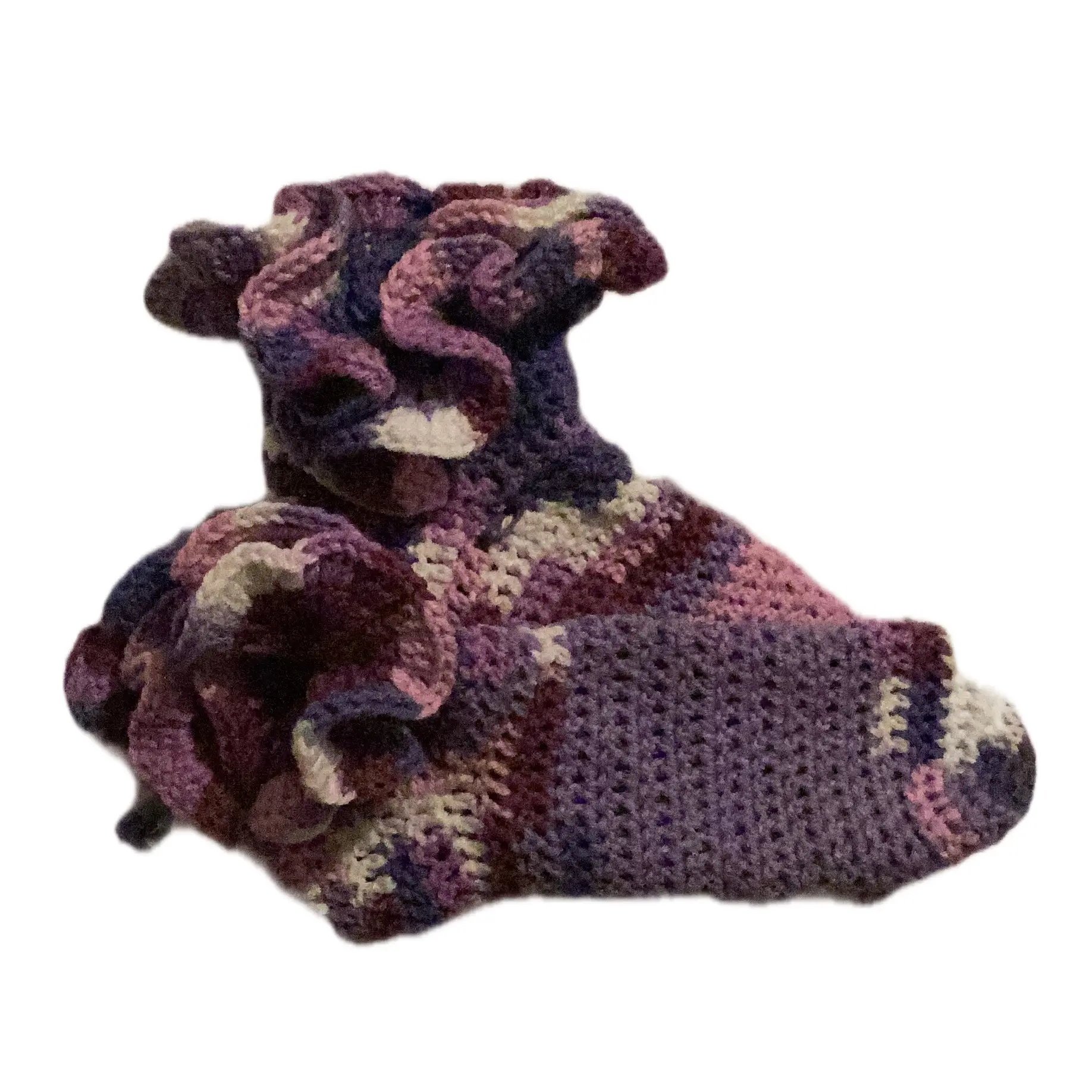 Crochet Ruffle Socks/ Slippers Womenswear