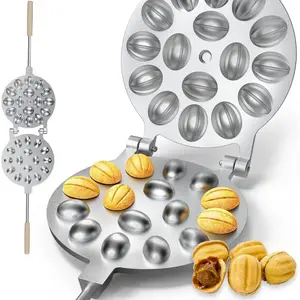 Cookie Assorted Maker-Nuts 16 form Skillet-Nuts Mold-Cookie Candy Maker 16 wells griddle-Walnut press Pastry-New Cookies Pastry Baking Tool 1308478