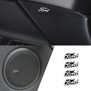 Aluminum Metal Sticker Decal for Ford Focus 2 3 4 Mk2 Mk3 Mk4 St F150 Mondeo Fiesta Fusion Ranger Mustang Shelby Kuga Edge Explorer Ecosport Transit Escape Sticker for Cars Car Accessories Automotive