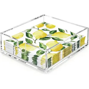 Napkin Holder, Acrylic Napkin Holder for Table Clear Hand Towel Holder for Bathroom  Napkin Tray for Kitchen Dinner Hotel, Acrylic Tray for Paper Napkin, Bathroom Accessories