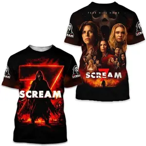 Scream 7 Movie 2026 Horror Film All Over Print Unisex T-Shirt For Fans Scream 7 Graphic Tee - Horror Movie Legend Shirt, Ghostface Aesthetic, TikTok Vi
