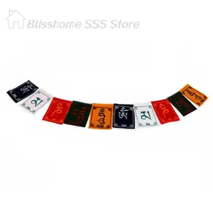 ?S?10pcs/string Mini Colorful Prayer Flags Wind Horse Flag  Ceremony Flag Colorful Durable Outdoor Indoor Decoration Festiv