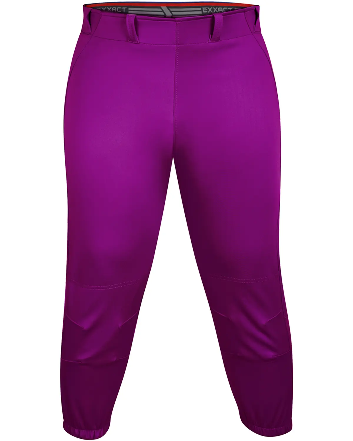 Exxact Sports Youth Girls' Knicker Cut Softball Pants - Breathable 100% Pro-Level Poly-Spandex with 4-Way Stretch for Baseball & Softball, S, M, Female, Reinforced Knees, Sporty Chic, All Seasons